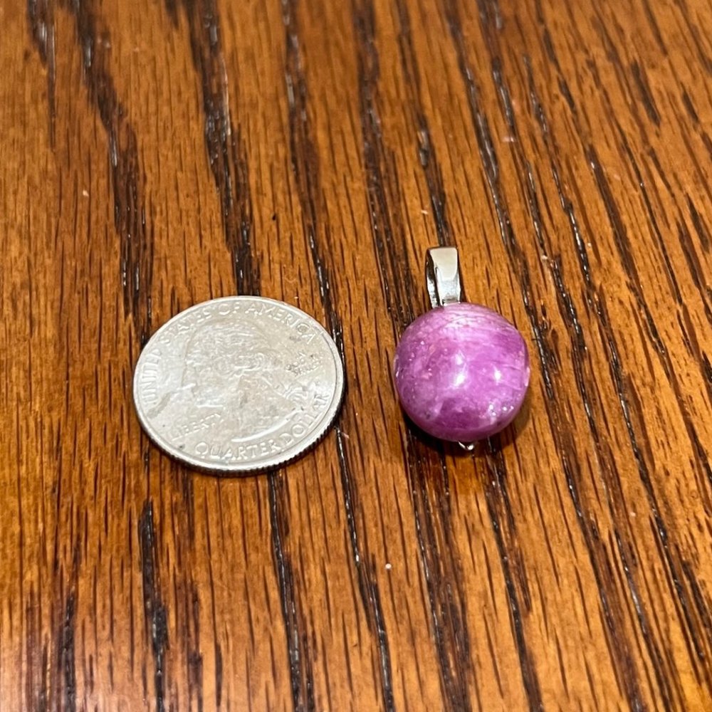 Sterling Silver Star Ruby Pendant - image 2